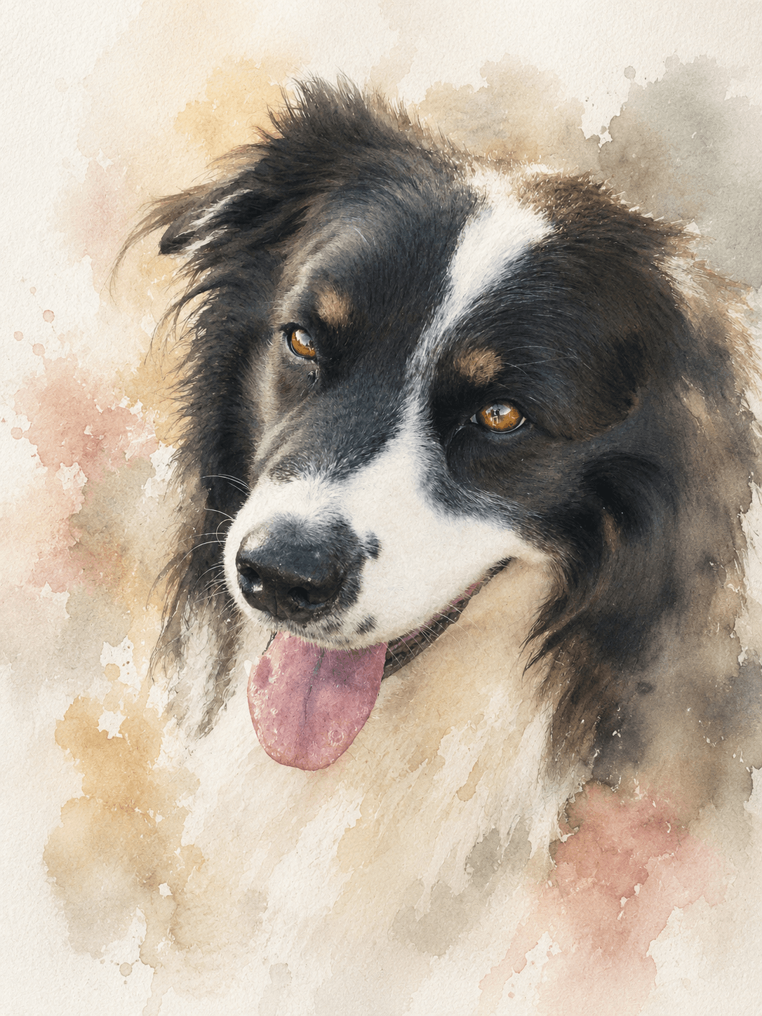 Cooper — Watercolor Wash pet portrait