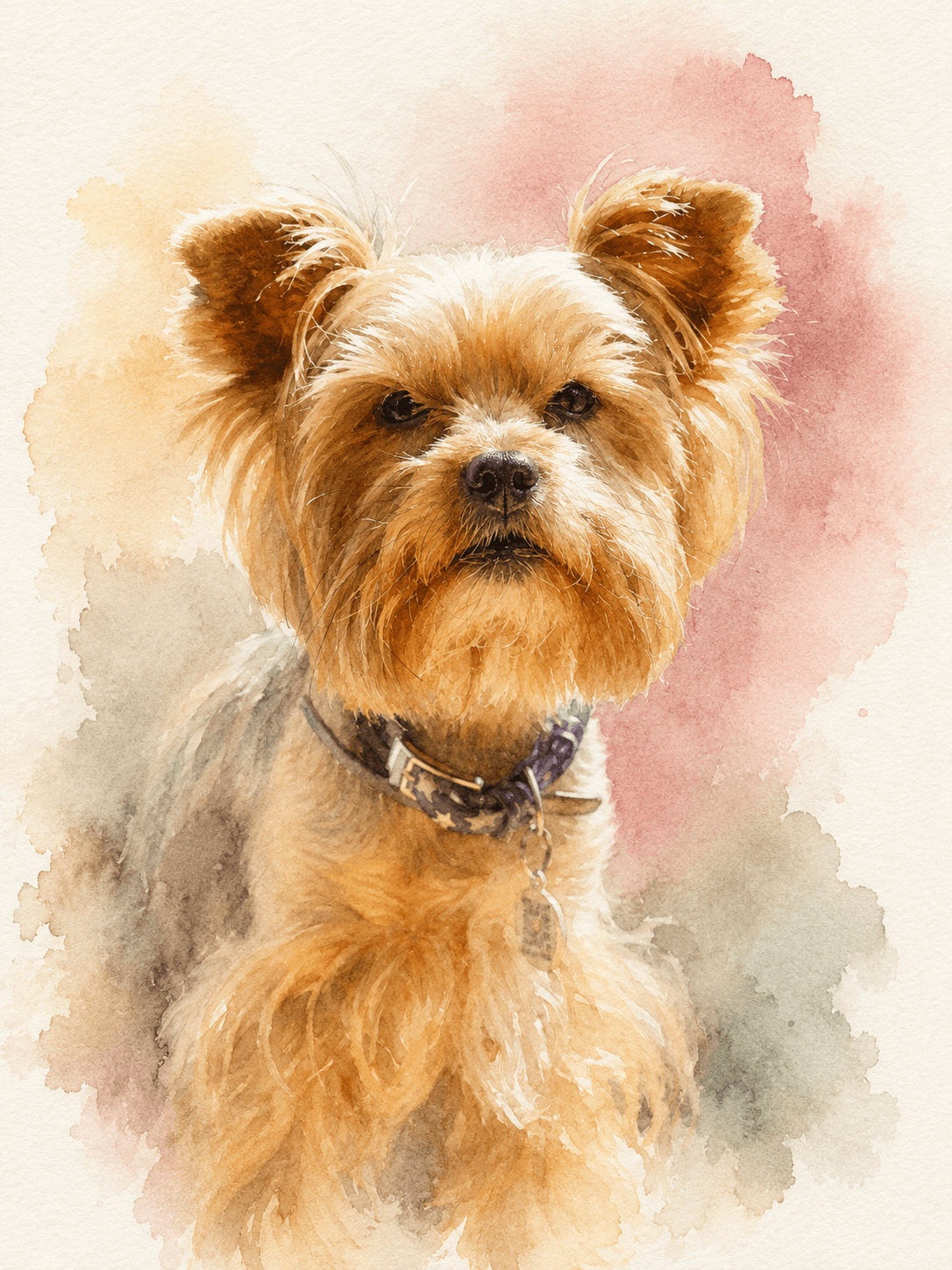 Pippa — Watercolor Wash pet portrait